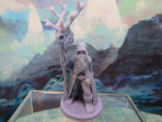 Druid Santa Claus Saint Nick 28mm Scale Figure RPG Fantasy Games Dungeons & Dragons 3D Printed Mini Miniature Model Wilds of Wintertide