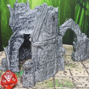 Ruined Watchtower Scatter Terrain Scenery 28mm Dungeons & Dragons 3D Printed Mini Miniature Model Tabletop War Gaming Wilds of Wintertide