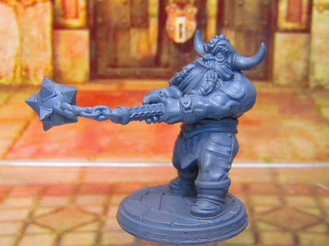 Miniature Naine "Doli The Smasher" Berserker - Échelle 28/32mm - Imprimée En 3D Résine - Pour Donjons & Dragons