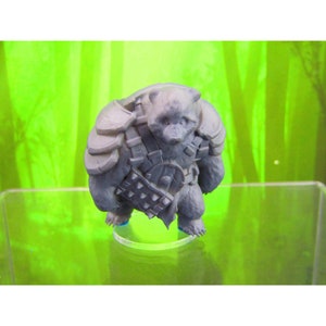 Armored Bear Mini Miniature Figure 3D Printed Model 28/32mm Scale RPG Fantasy Games Dungeons & Dragons Tabletop
