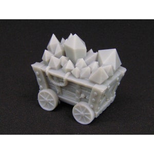 Large Mining Cart Scatter Terrain Scenery 3D Printed Mini Miniature Model 28/32mm Scale RPG Tabletop Gaming Dungeons & Dragons