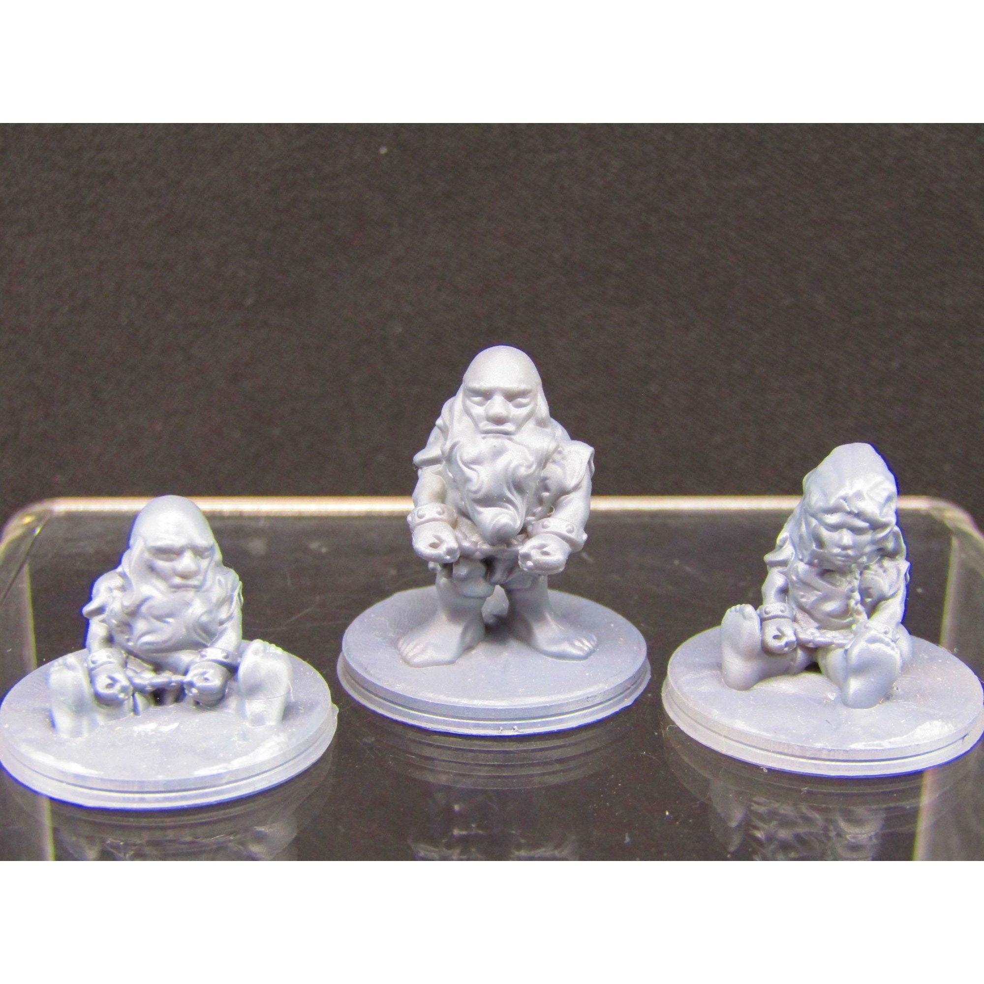 Imprisoned Dwarf Slaves Mini Miniature Figure 3D Printed Model 28/32mm Scale RPG Fantasy Games Dungeons & Dragons War Gaming etc.