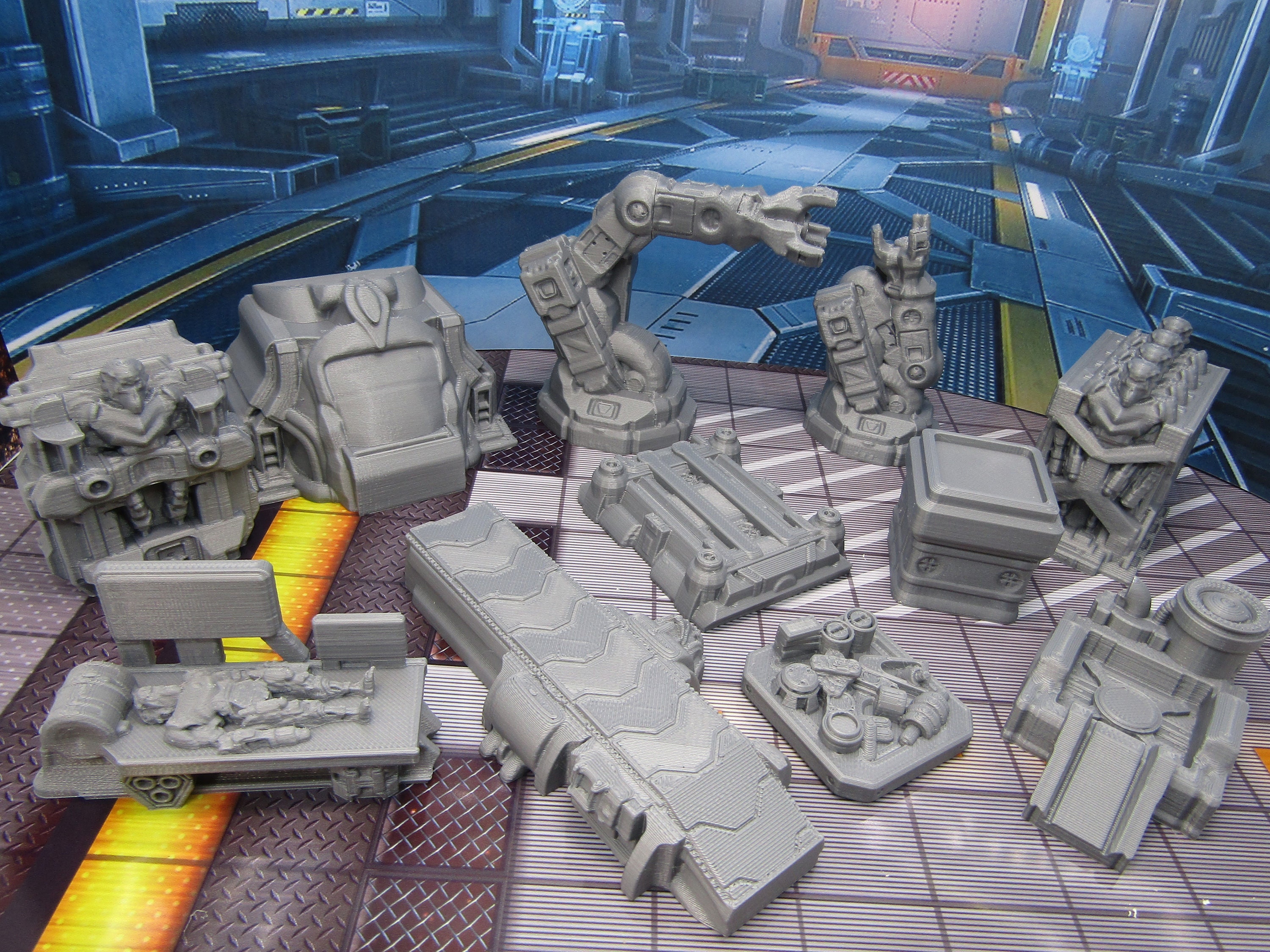 Robots & Drones Miniatures Scenery 3D Printed Model 2832mm Scale Science Fiction RPG Tabletop Gaming Sci Fi Mini Set 1-12 pc Droids