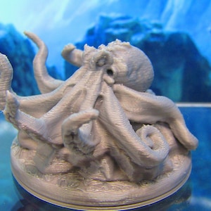 Octopus Sea Creature Monster Mini Miniature 3D Printed Figure Model 28/32mm Scale Fantasy RPG Tabletop Gaming Dungeons and Dragons DnD