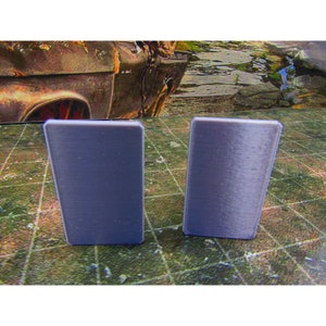 2pc Metal Barrier / Shield Tall Scatter Terrain Scenery Wasteland Apocalypse Dystopian Mini Miniature Model 28mm/32mm Scale Wargaming