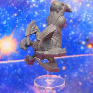 Ra&#39;Im Class Huge Cruiser Oq&#39;Uiar &quot;The Many&quot; Tier 12 Starfinder Fleet Scale Starship Mini Miniature Spaceship Piece + Flight Stand w/ Rod