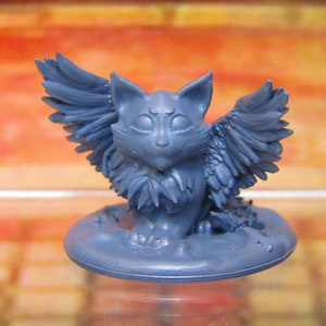 Baby Tressym Flying Cat Kitten Companion Mini Miniatures 3D Printed Model 28/32mm Scale RPG Fantasy Games Dungeons & Dragons Tabletop Gaming