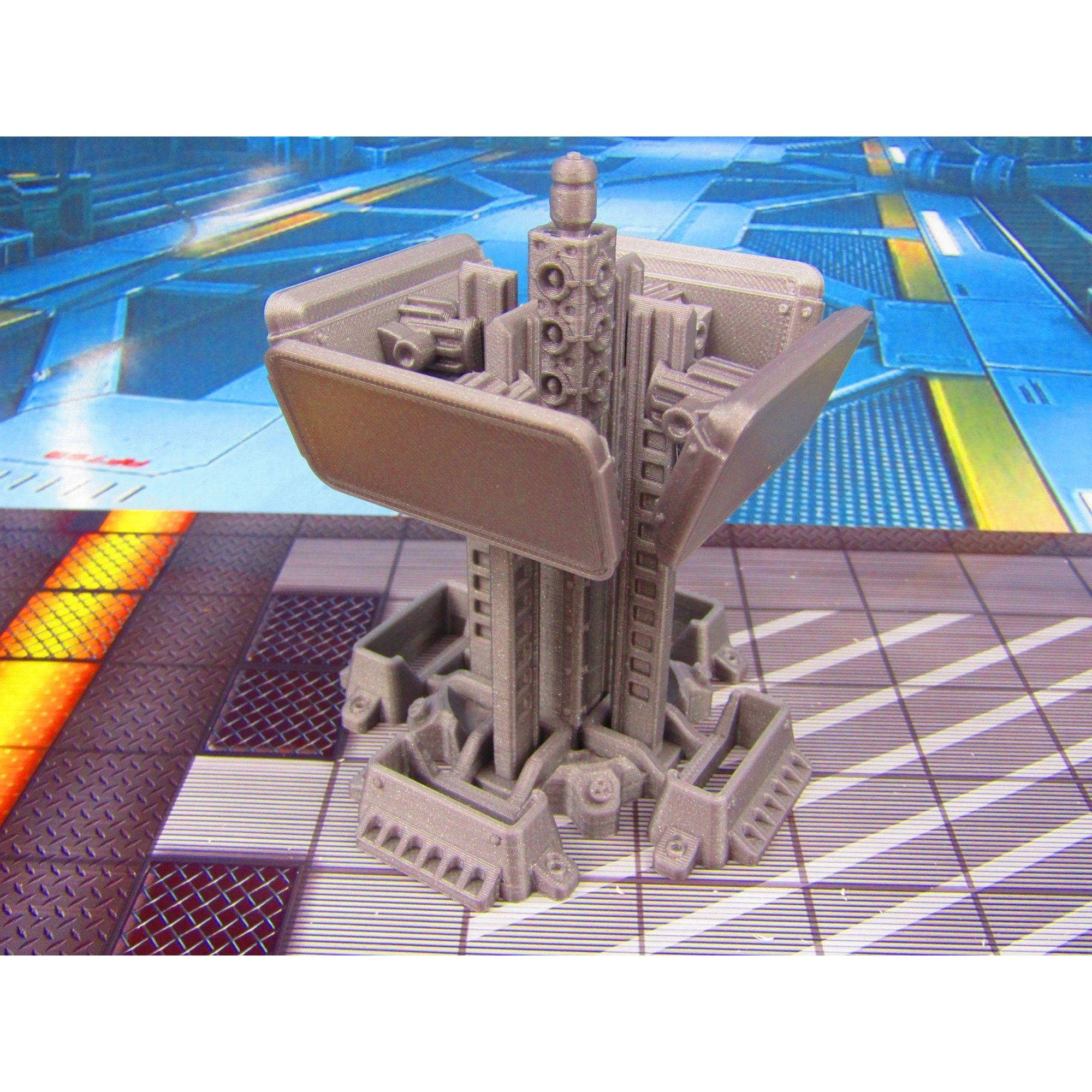 Information Television Screen Array Scenery Scatter Terrain 3D Printed Model 28/32mm Scale Sci Fi Cyber Punk Steampunk Science Fiction RPG
