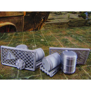 2pc Junk Street Rubble F Scatter Terrain Scenery Wasteland Apocalypse Dystopian Mini Miniature Model 28mm/32mm Scale Wargaming