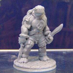 Tortle Pirate Dual Wielding Mini Miniature Figure 3D Printed Model 28/32mm Scale Fantasy RPG Tabletop Gaming Dungeons & Dragons
