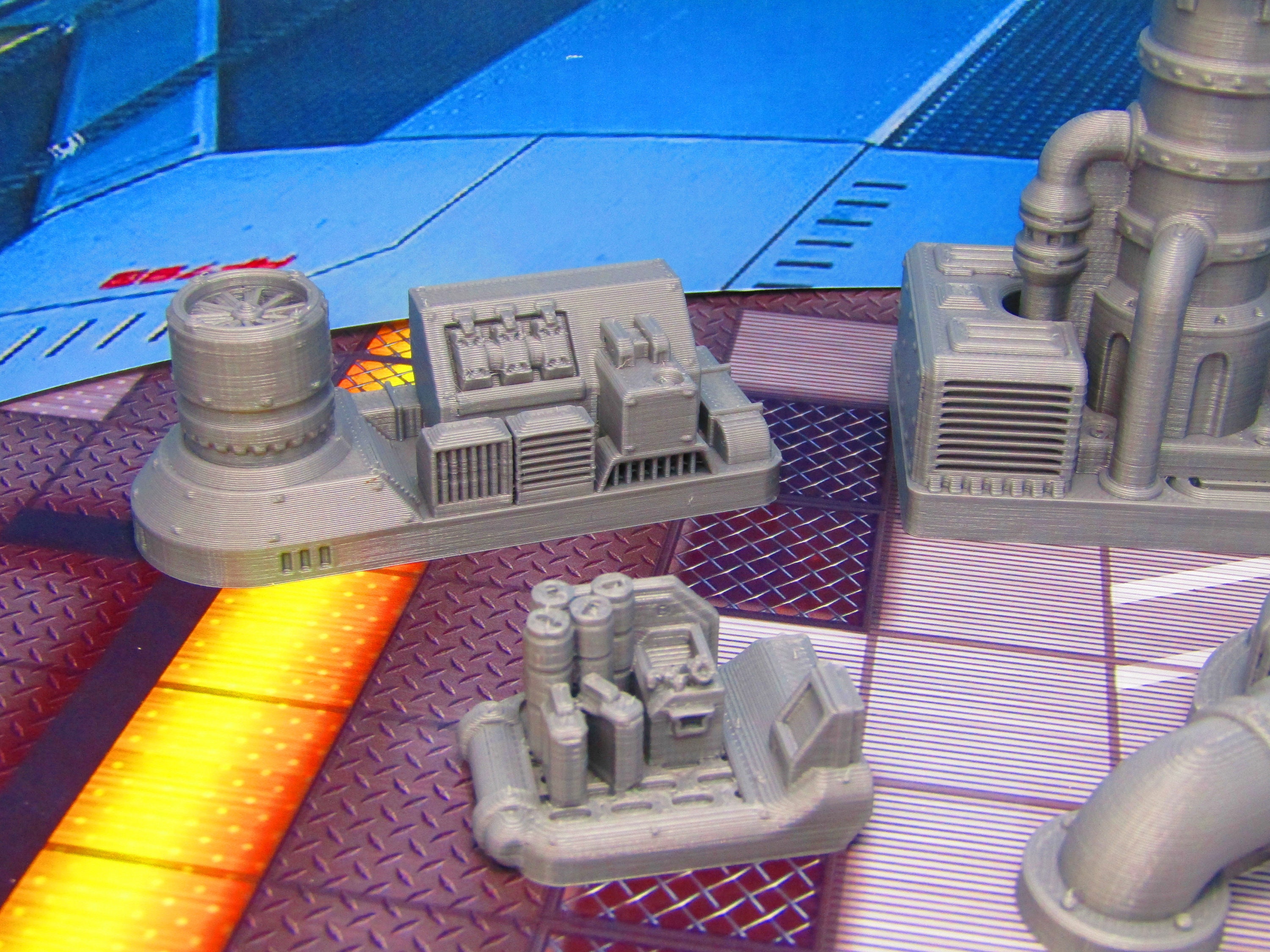 6 Pc Spaceship Engine Room Mechanical Miniature Scatter Terrain Scenery ...