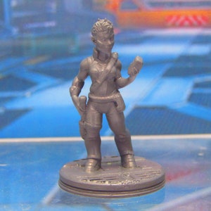 Female Space Explorer Tracker Guide Scientist Mini Miniature 3D Printed Model 28/32mm Scale Sci Fi Science Fiction RPG Tabletop Gaming