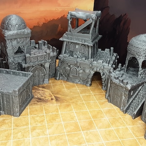 5 Building Desert Village Set W/ Removable Floors Scenery Terrain Tabletop Fantasy D&D War Gaming Model 28/32mm Scale RPG Fantasy 3D Printed