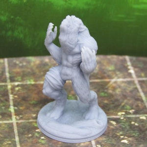 Howling Werewolf Miniature Mini 3D Printed Resin Model 28/32 mm Scale RPG Fantasy Games Dungeons & Dragons Tabletop Gaming 3D Printed Resin