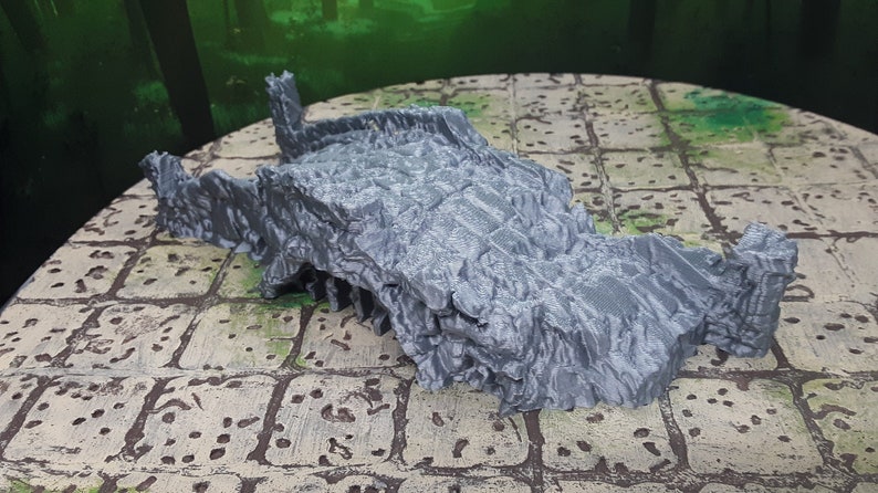 Ruined Stone Bridge Scatter Terrain Scenery 28mm Dungeons & Dragons 3D Printed Mini Miniature Model Tabletop War Gaming Wilds of Wintertide Bild 4