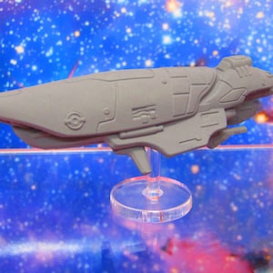 Nienor Class Colossal Dreadnought The Sylwarin Tier 18 Starfinder Fleet Scale Starship Mini Miniature Spaceship Game Piece + Flight Stand