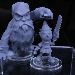 Giant Geppetto + Pinocchio Mini Miniature Model Character Figure 28mm/32mm Scale RPG Tabletop Gaming Wargaming D&D Fantasy