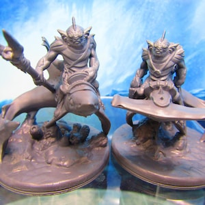 Sea Devil Riders Pair Mini Miniature Figure 3D Printed Model 28/32mm Scale Fantasy RPG Tabletop Gaming Dungeons & Dragons