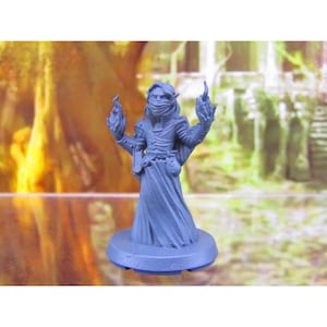 Elf Wizard Warlock Sorcerer Mage Player Character Mini Miniature 3D Printed Resin Model 28/32mm Scale RPG Fantasy Games Dungeons & Dragons