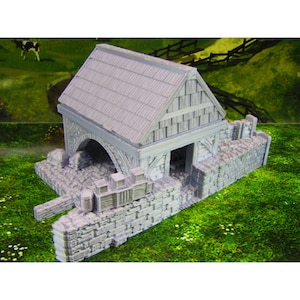 River Grist Mill Grainery Scatter Terrain Scenery 3D Printed Model 28/32mm Scale Fantasy RPG Tabletop Gaming Dungeons & Dragons