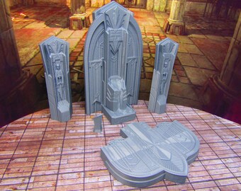 5 pc Small Church Monastery Cathedral Scatter Terrain  Scenery Tabletop Gaming Mini Miniature Models 28/32MM 3D Printed Tabletop Gaming RPG