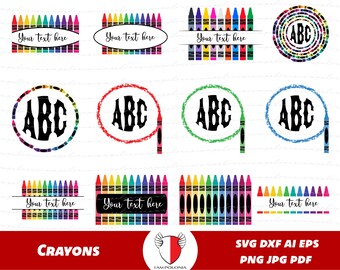 Download Crayon Monogram Svg Etsy