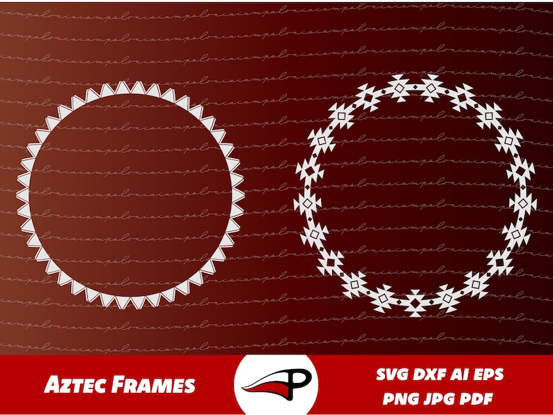 Aztec Inspired Pattern SVG, Tribal Circle Border PNG, Native Border ...