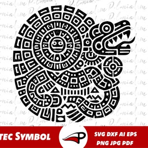 Aztec Symbol SVG, Mexica Native PNG, Tribal Symbol DXF, Native clipart, Indian Laser Cut File for Cricut and Glowforge