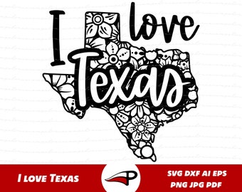 Texas SVG, I Love Texas PNG, Texas clipart, TX sticker, Texan Native Laser cut file for Cricut and Glowforge