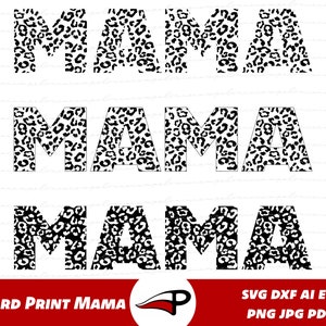 Conjunto Leopard Mama SVG, arquivos de corte modernos para Cricut e Silhouette, Mother Leopard PNG, Mom Life SVG, Mommy svg