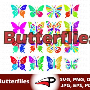 Butterfly Silhouette SVG Bundle | Flying Butterfly Clipart PNG | Cricut & Laser Cut Files for Crafts, Shirts, Tumblers and Decor