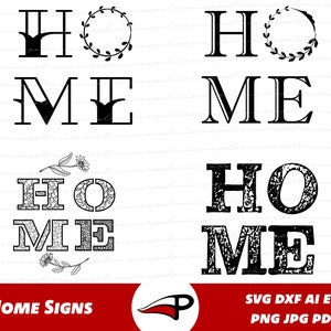Bundle de Home Sign SVG, Distressed Home Sweet Home PNG Picture, Farmhouse Clipart for Decor, Laser Cut Files pour Cricut et Glowforge.