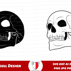 Skull SVG, realistic skull png, skeleton svg, skull clipart, skull tattoo, anatomical skull, silhouette cameo stencil, cricut cut file