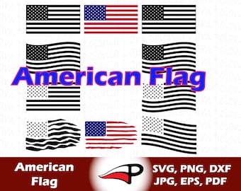 American Flag SVG PNG for Cricut and Glowforge
