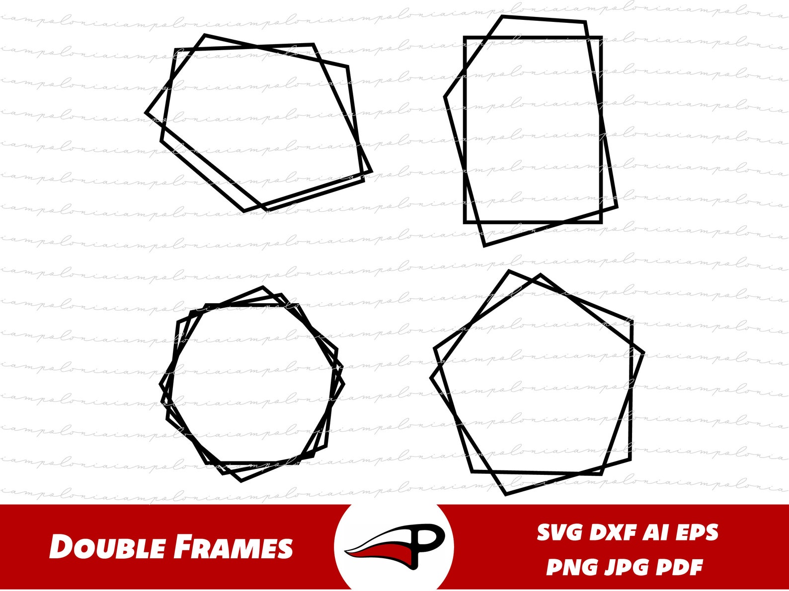 Double Frame SVG Square Double Frames PNG Borders Double Etsy