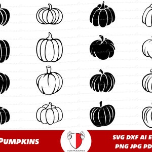 Pumpkins SVG, Pumpkin svg bundle, DXF ,Halloween Pumpkin Clipart, Cut file, Cutting, Cricut, Silhouette, Commercial use