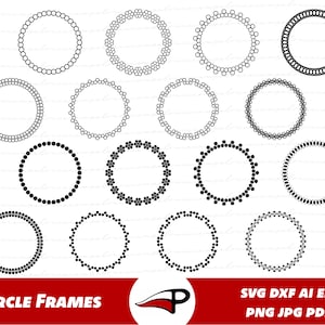 Circle Frame SVG, Round Frame clipart, Circular Border svg, Ring  Wedding Frame png, Loop cut files for Cricut