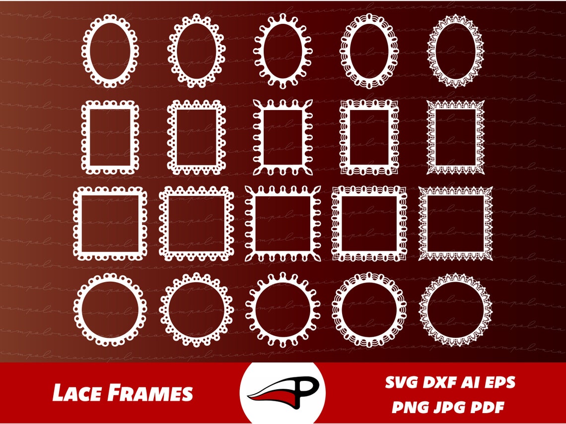 Lace Frames Svg, Photo Frame for Cricut, Picture Border Laser Cut File ...