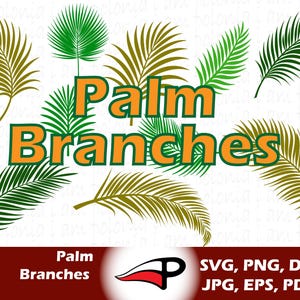 Tropische palmtak SVG en palmen png-set