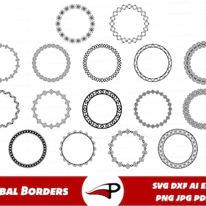 Tribal Circle Border SVG, Aztec Inspired Pattern PNG, Native Border clipart, Indian Laser Cut File for Cricut and Glowforge
