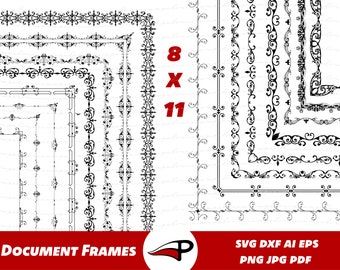 Diplomramar i PNG-format – Utskrivbara certifikat- och dokumentramar (Letterstorlek 11x8,5)