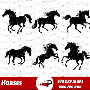 Paard svg, paardensport png, galopperende veulen, paarden clipart, paard springen, hengst embleem, paardenraces dxf, merrie silhouet lasergesneden