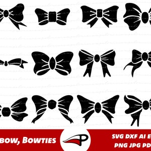 Hair Bow Svg, Bow Clipart, Bowtie Svg, Ribbon tie Svg, Hairbow Svg, Hair Bows Svg, Clipart di archi, Hair Bow Png