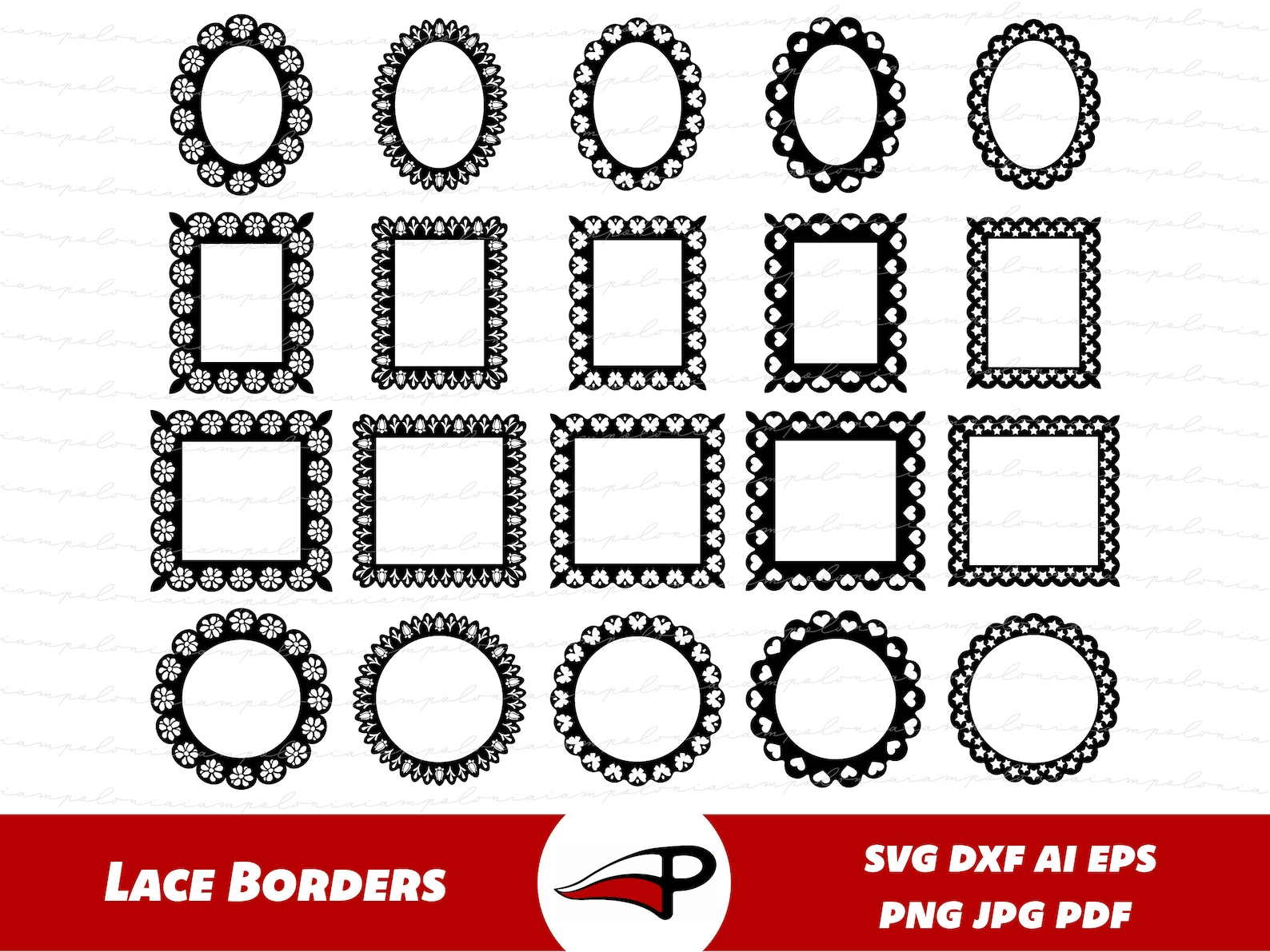Lace Frames Svg, Photo Frame for Cricut, Picture Border, Frame Laser ...