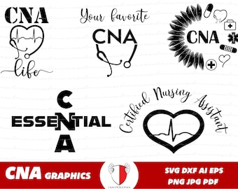 CNA SVG, Certified Nursing Assistant png, Nurse tshirt file, Nursing Gift, Essential Worker sublimation, nursing home vector, Favorite cna