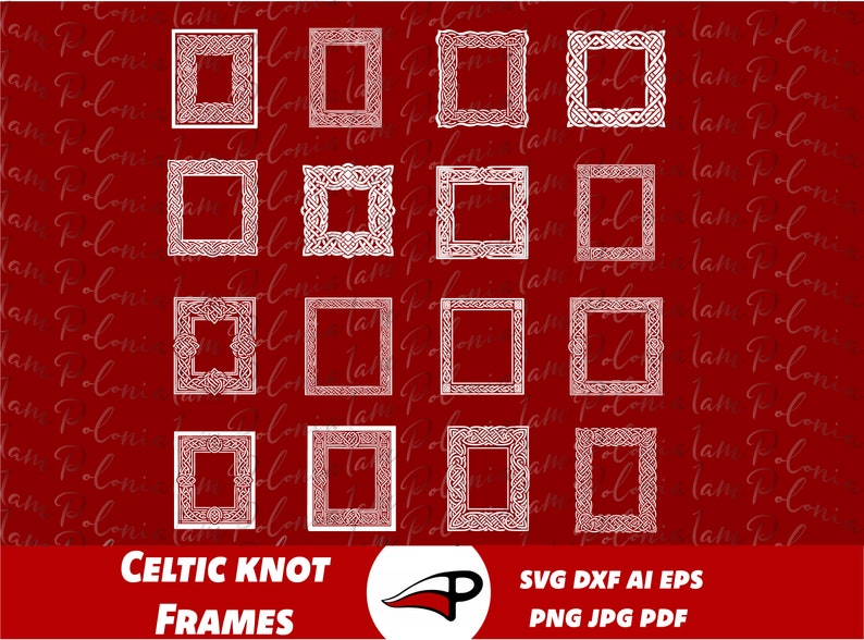 Celtic Knot Rectangular Frames SVG Bundle, Celtic Frames SVG, Gaelic ...