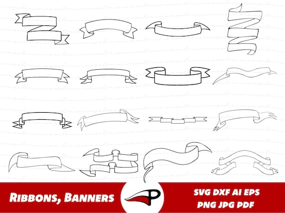 Scroll SVG Ribbon Banner Png Flag Clipart Text Box Svg - Etsy