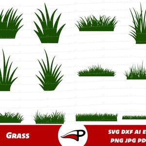 Collezione SVG ispirata alla natura - Clipart di erba verde per l'arredamento della fattoria