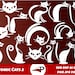 Atomic Cat SVG Bundle, Kitty Kitten Clipart, Mid Century Modern Cat PNG ...
