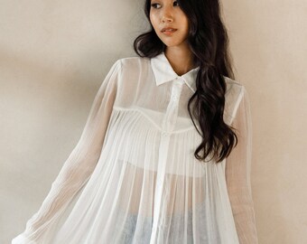 flowy button up dress